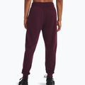 Pánske tréningové nohavice Under Armour Rival Fleece Joggers dark maroon/white 2