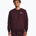 Pánska mikina Under Armour Essential Fleece Crew dark maroon/white