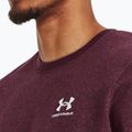 Pánska mikina Under Armour Essential Fleece Crew dark maroon/white 3