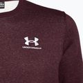 Pánska mikina Under Armour Essential Fleece Crew dark maroon/white 6