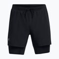 Pánske bežecké šortky Under Armour Launch 5" 2v1 black/black/reflective 5