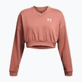 Under Armour dámska tréningová mikina Rival Terry Os Crop Crew canyon pink/white 3