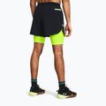 Pánske šortky Under Armour Peak Woven 2v1 black/high vis yellow/high vis yellow 3