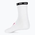 Dámske tréningové ponožky Under Armour Essential Nv Mid Crew 3P white/white/astro pink 2