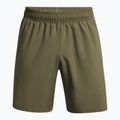 Pánske tréninkové šortky Under Armour Tech Woven Wordmark marine od green/black