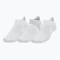 Pánske Bežecké ponožky  Under Armour Dry Run Lite No Show 3 pary white/white/reflective