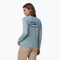 Dámske tričko Patagonia P-6 Logo Responsibili-Tee thermal blue longsleeve 3