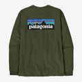 Pánske tričko Patagonia P-6 Logo Responsibili s dlhým rukávom torrey pine green