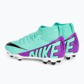Detské kopačky Nike Jr Mercurial Superfly 9 Club FG/MG hyper turquoise/black/ white/fuchsia dream 3