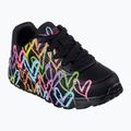 Detská obuv SKECHERS JGoldcrown Uno Lite Spread The Love black/multicolor 8