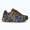 Detská obuv SKECHERS JGoldcrown Uno Lite Spread The Love black/multicolor 2