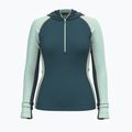 Dámska termo mikina Thermal Merino Base Layer 1/2 Zip Hoodie Boxed twilight/arctic green