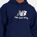 Pánska mikina New Balance Stacked Logo French Terry Hoodie navy 4