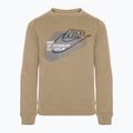 Detská mikina Nike Sportswear Standard Issue Crew-Neck v khaki farbe