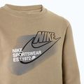 Detská mikina Nike Sportswear Standard Issue Crew-Neck v khaki farbe 3