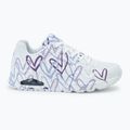 Dámske topánky SKECHERS JGoldcrown Uno Spread The Love white/light purple 2