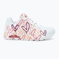 Dámska obuv SKECHERS JGoldcrown Uno Spread The Love white/coral 2