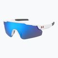Detské slnečné okuliare Under Armour Levelup Jr S3 matné biele modré/modré viacvrstvové 2