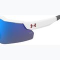 Detské slnečné okuliare Under Armour Levelup Jr S3 matné biele modré/modré viacvrstvové 7