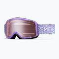 Detské lyžiarske okuliare Smith Daredevil S2 light lavender dot clouds/ignitor mirror antifog