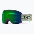 Lyžiarske okuliare Smith Squad S2 emerald renu upcycled scrap/chromapop green mirror