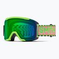Lyžiarske okuliare Smith Squad S2 slime static shag/chromapop everyday green mirror