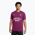 Pánske tréningové tričko Under Armour Project Rock Badge Of Honor purple