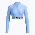 Dámsky tréningový top Under Armour Heat Gear Rib 1/4 Zip horizon blue/white