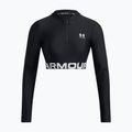 Dámsky tréningový top Under Armour Heat Gear Rib 1/4 Zip black/black/white 3