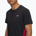 Pánske bežecké tričko Under Armour Trail Run Zip black/shaded fuchsia/reflective 3