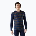 Pánska termoaktívna mikina Smartwool Merino 250 Baselayer Crew Boxed deep navy geo peaks