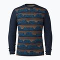 Pánsky termoaktívny longsleeve Smartwool Merino 250 Baselayer Crew Boxed deep navy geo peaks 3