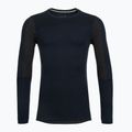 Pánska termoakčná mikina Smartwool Intraknit Thermal Merino Baselayer Colorblock Crew deep navy/charcoal