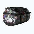 Cestovná taška The North Face Base Camp Duffel S 50 l black alpine floral