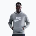 Pánska mikina Nike Club Pullover Hoodie dark grey heather/light smoke grey/white