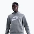 Pánska mikina Nike Club Pullover Hoodie dark grey heather/light smoke grey/white 4
