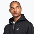 Pánska mikina Nike Club Full Zip Hoodie black/black/white 4