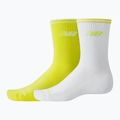 Ponožky New Balance Running Stripe Midcalf 2 ks yellow/white