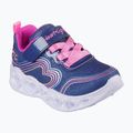 Detské topánky SKECHERS Heart Lights Retro Hearts navy leather/multi trim 9