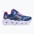 Detské topánky SKECHERS Heart Lights Retro Hearts navy leather/multi trim 2