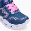 Detské topánky SKECHERS Heart Lights Retro Hearts navy leather/multi trim 7