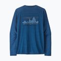 Pánske tričko longsleeve Patagonia Cap Cool Daily Graphic Shirt '73 skyline / clement blue x-dye
