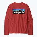 Dámske tričko longsleeve Patagonia P-6 Logo Responsibili-Tee potters red 2