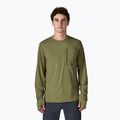 Pánske tričko longsleeve Patagonia Capilene Cool Sun caper green/buckhorn green x-dye