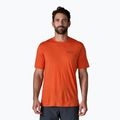 Pánske tričko Patagonia Cap Cool Merino Blend Graphic Shirt heritage header/coal orange