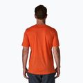 Pánske tričko Patagonia Cap Cool Merino Blend Graphic Shirt heritage header/coal orange 3
