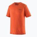 Pánske tričko Patagonia Cap Cool Merino Blend Graphic Shirt heritage header/coal orange 5