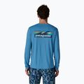 Pánske tričko longsleeve Patagonia Capilene Cool Daily - Boardshort Logo shore blue/light shore blue x-dye 3