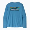 Pánske tričko longsleeve Patagonia Capilene Cool Daily - Boardshort Logo shore blue/light shore blue x-dye 5