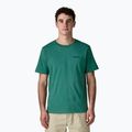 Pánske tričko Patagonia P-6 Logo gem green